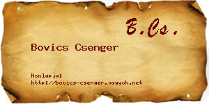 Bovics Csenger névjegykártya